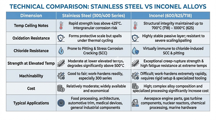 Inconel vs Stainless Steel