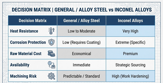Inconel vs Steel